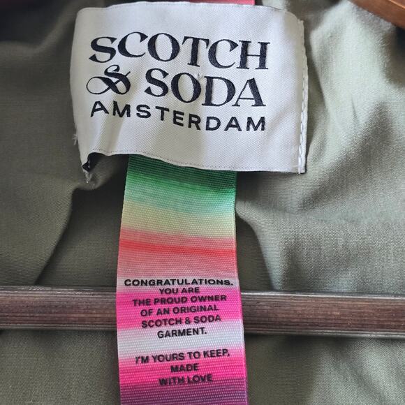 Scotch & Soda Utility Jacket Sz S Olive Aztec Patchwork Cotton Canvas Boho Cargo - Picture 14 of 15